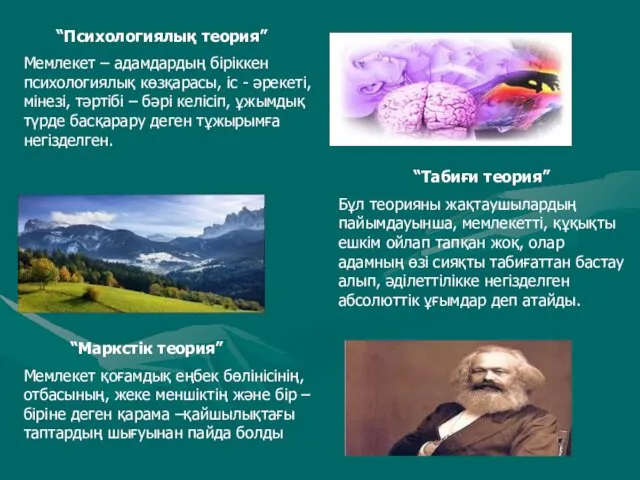 “Психологиялық теория” Мемлекет – адамдардың біріккен психологиялық көзқарасы, іс -