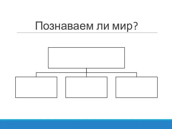 Познаваем ли мир?