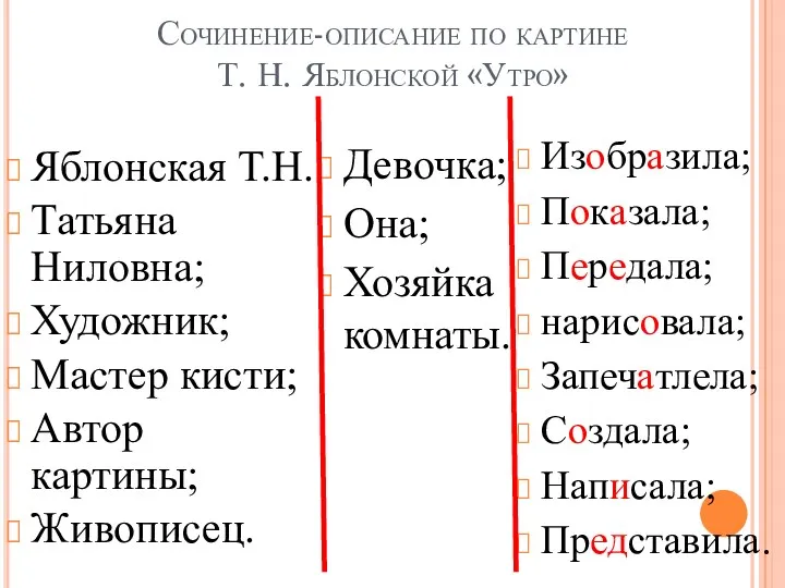 Яблонская Т.Н. Татьяна Ниловна; Художник; Мастер кисти; Автор картины; Живописец.