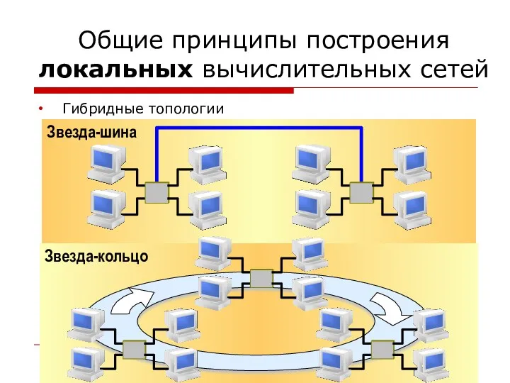 Общие принципы построения локальных вычислительных сетей Гибридные топологии