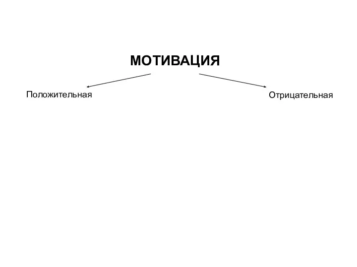 МОТИВАЦИЯ Положительная Отрицательная