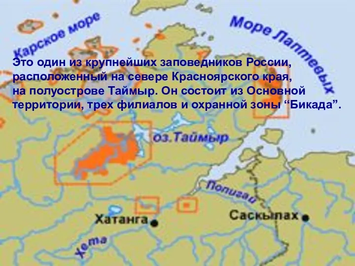 Это один из крупнейших заповедников России, расположенный на севере Красноярского