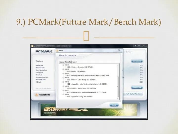 9.) PCMark(Future Mark/Bench Mark)