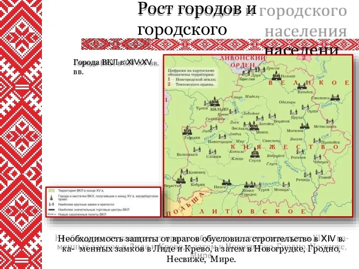 Необходимость защиты от врагов обусловила строительство в XIV в. ка-