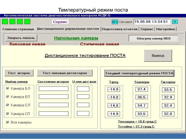 Температурный режим поста