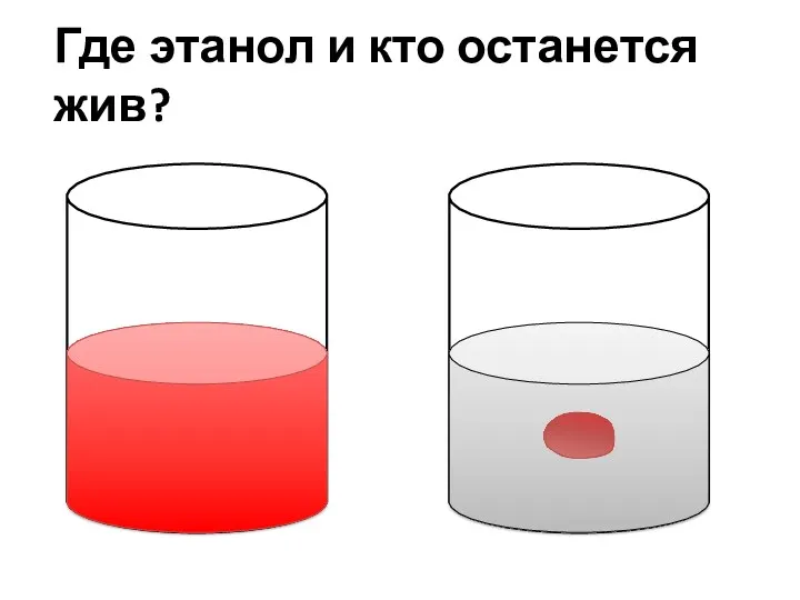 Где этанол и кто останется жив?