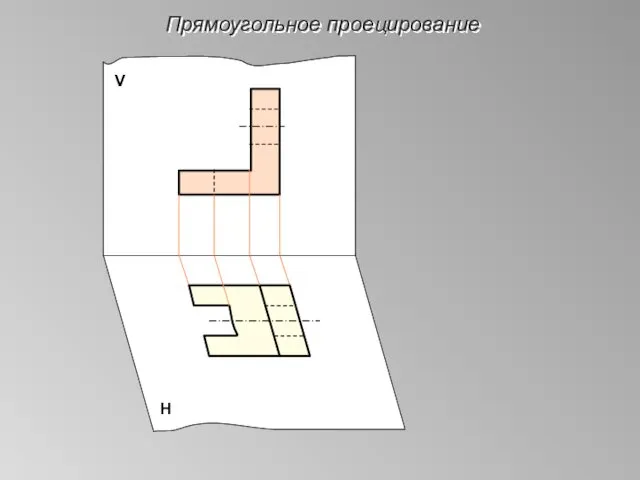 Прямоугольное проецирование V Н
