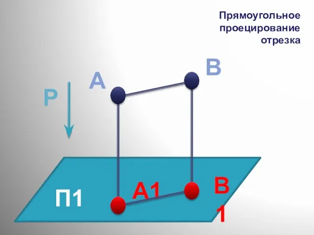 П1 Р А В А1 В1 Прямоугольное проецирование отрезка