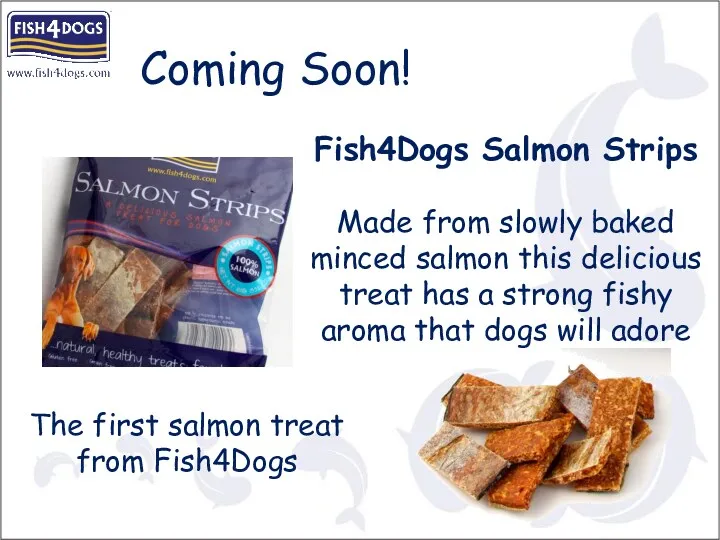 Fish4Dogs Salmon Strips Made from slowly baked minced salmon this