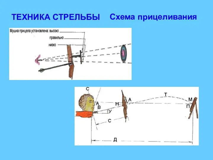 ТЕХНИКА СТРЕЛЬБЫ Схема прицеливания