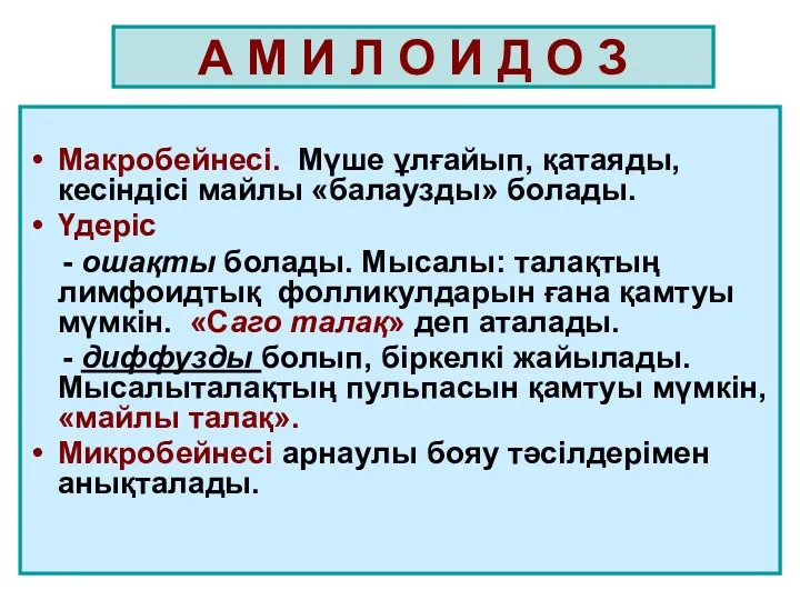 А М И Л О И Д О З Макробейнесі.