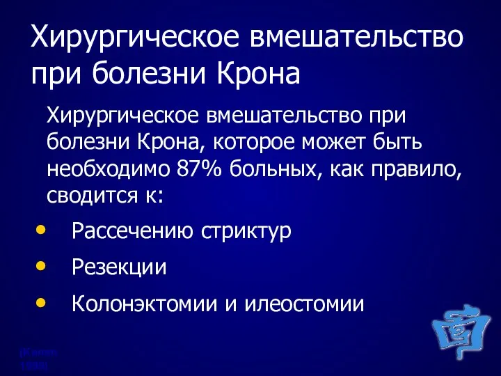 Хирургическое вмешательство при болезни Крона Хирургическое вмешательство при болезни Крона,