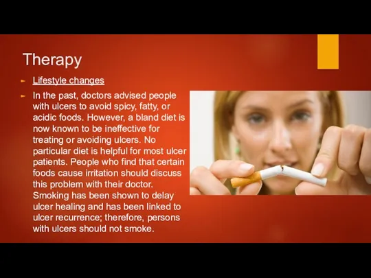 Therapy Lifestyle changes In the past, doctors advised people with