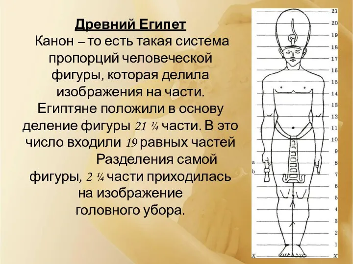 Древний Египет Канон – то есть такая система пропорций человеческой