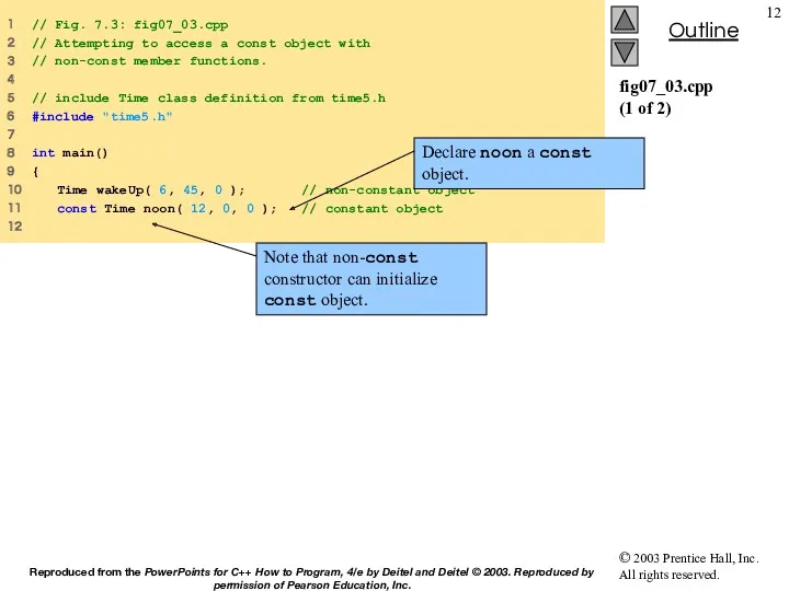 fig07_03.cpp (1 of 2) 1 // Fig. 7.3: fig07_03.cpp 2