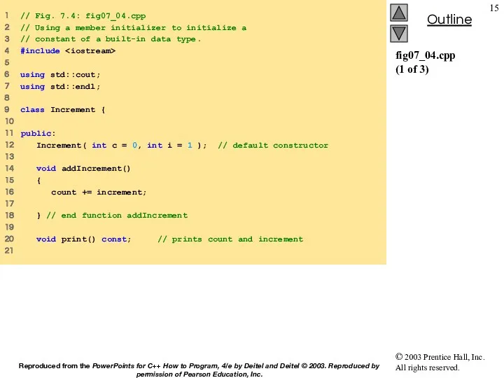 fig07_04.cpp (1 of 3) 1 // Fig. 7.4: fig07_04.cpp 2