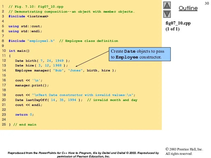 fig07_10.cpp (1 of 1) 1 // Fig. 7.10: fig07_10.cpp 2