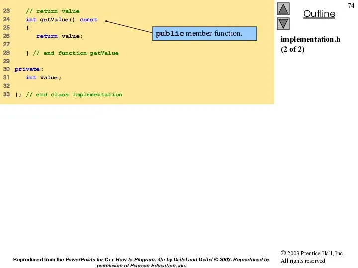 implementation.h (2 of 2) 23 // return value 24 int