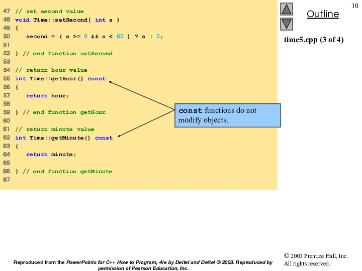 time5.cpp (3 of 4) 47 // set second value 48