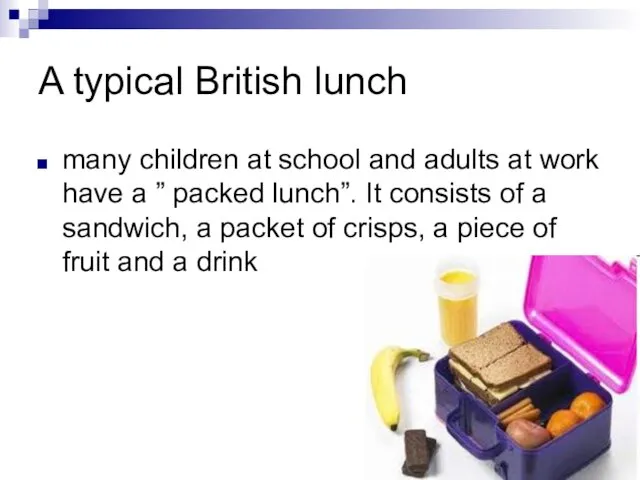 A typical British lunch many children at school and adults