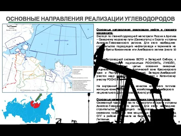 ОСНОВНЫЕ НАПРАВЛЕНИЯ РЕАЛИЗАЦИИ УГЛЕВОДОРОДОВ Основные направления реализации нефти и газового