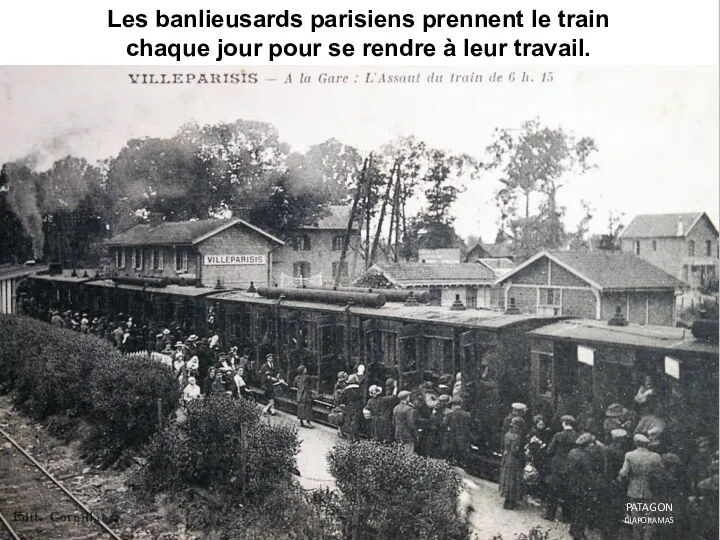 Les banlieusards parisiens prennent le train chaque jour pour se rendre à leur travail. PATAGON DIAPORAMAS