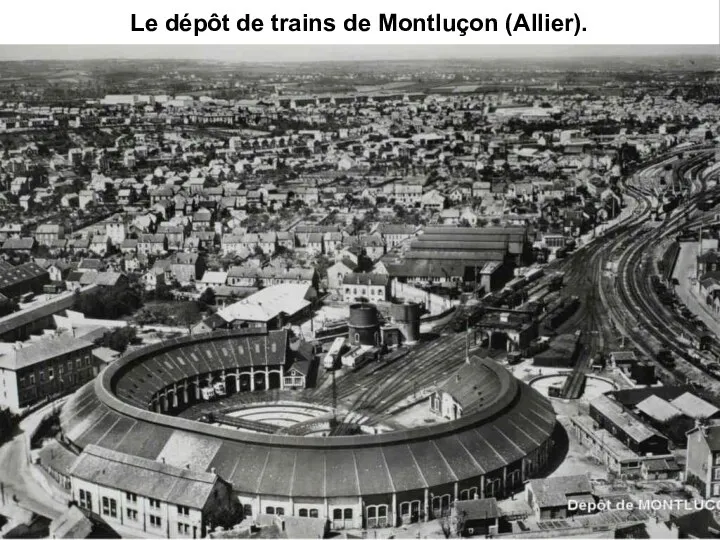 Le dépôt de trains de Montluçon (Allier).