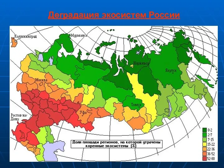 Деградация экосистем России