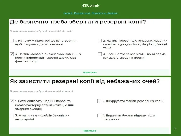 «Кіберняні» Серія 5 - Резервні копії. Як робити та зберігати