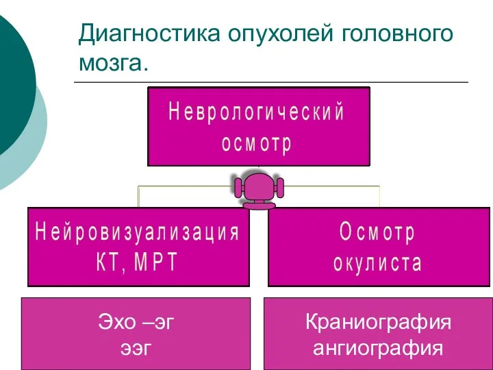 Диагностика опухолей головного мозга. Эхо –эг ээг Краниография ангиография