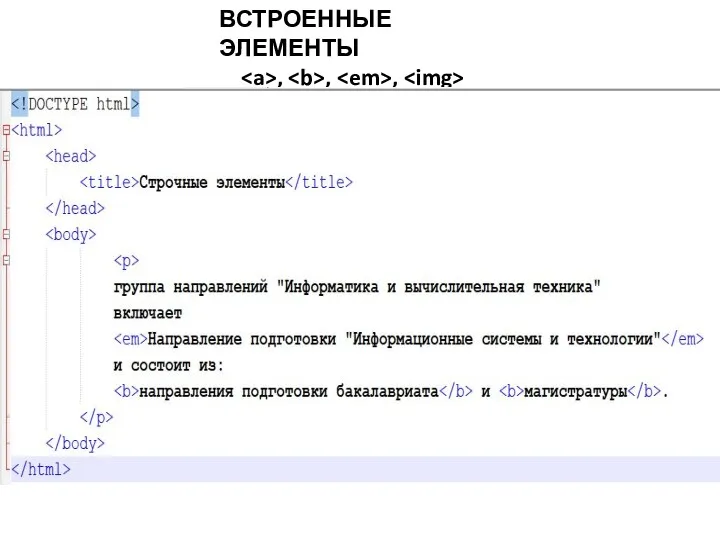 ВСТРОЕННЫЕ ЭЛЕМЕНТЫ , , ,