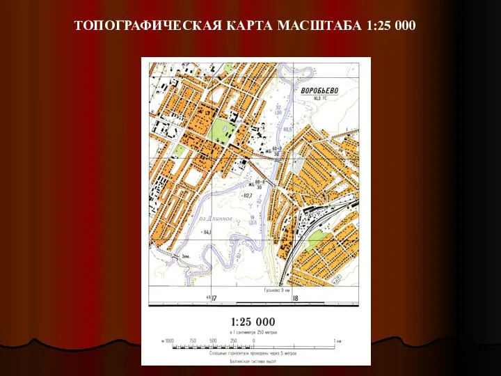 ТОПОГРАФИЧЕСКАЯ КАРТА МАСШТАБА 1:25 000