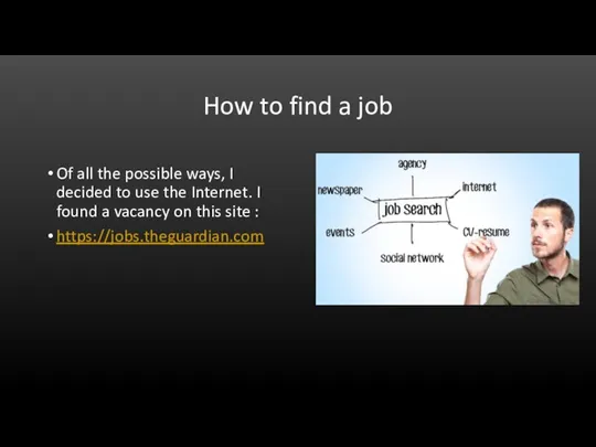 How to find a job Of all the possible ways,
