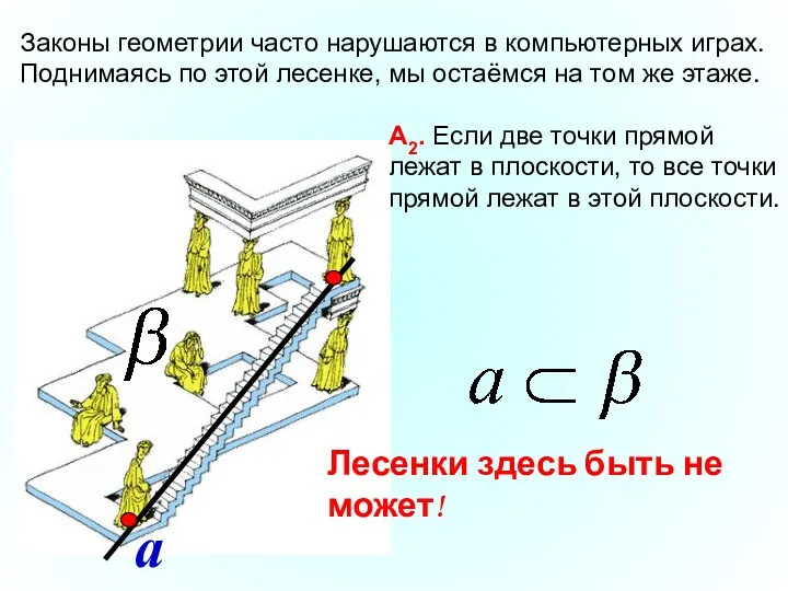 Законы геометрии часто нарушаются в компьютерных играх. Поднимаясь по этой