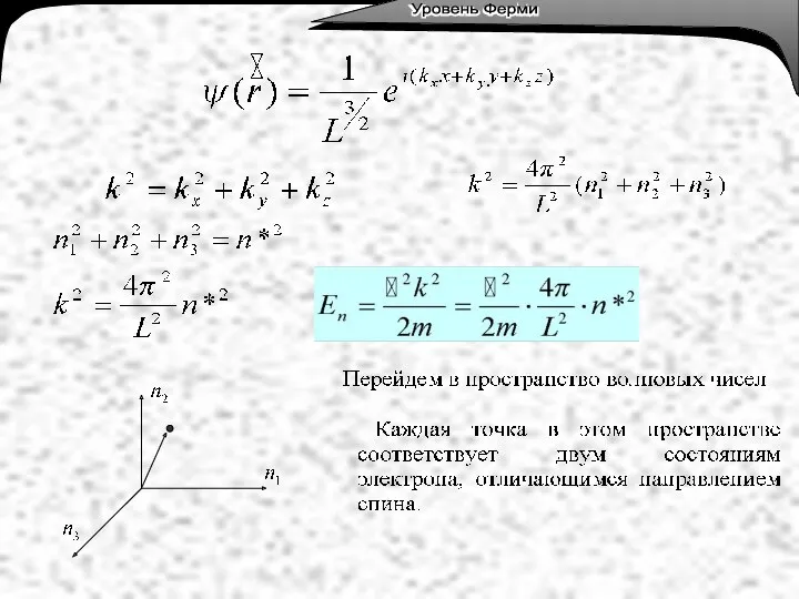 Лекция 3. Тепловое излучение. Уровень Ферми Уровень Ферми