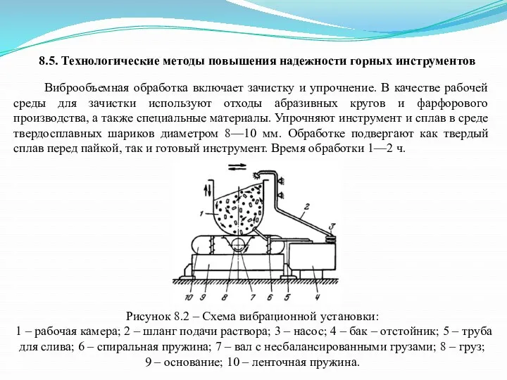 8.5. Технологические методы повышения надежности горных инструментов Рисунок 8.2 –