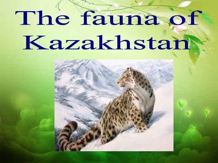 The fauna of Kazakhstan