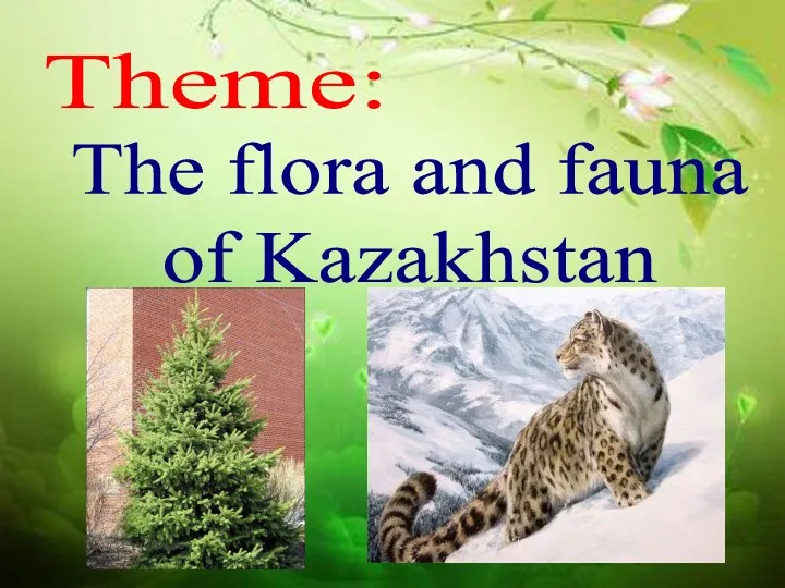 The flora and fauna of Kazakhstan Theme: