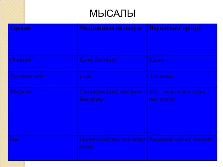 . МЫСАЛЫ