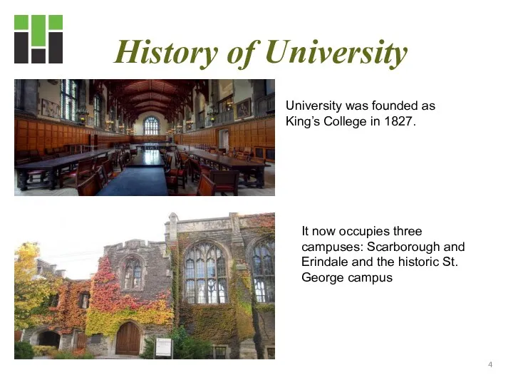 History of University University was founded as King’s College in