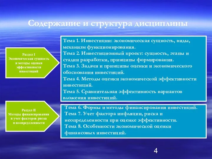 Раздел II Методы финансирования и учет факторов риска и неопределенности