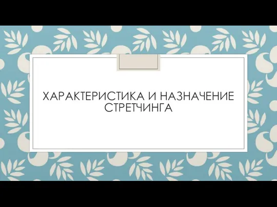 ХАРАКТЕРИСТИКА И НАЗНАЧЕНИЕ СТРЕТЧИНГА