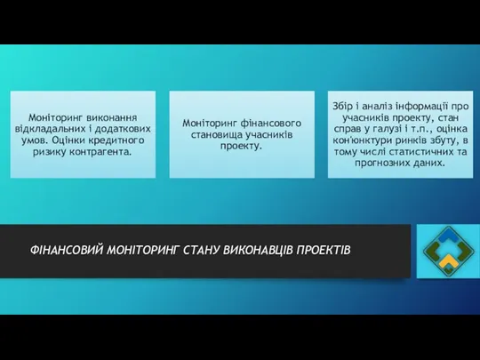 ФІНАНСОВИЙ МОНІТОРИНГ СТАНУ ВИКОНАВЦІВ ПРОЕКТІВ