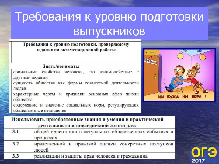 МБОУ СОШ г. Багратионовска Сомова С.Г. Требования к уровню подготовки выпускников