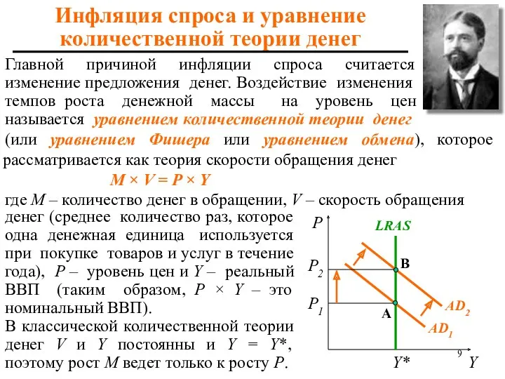 (или уравнением Фишера или уравнением обмена), которое рассматривается как теория