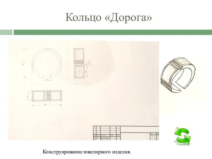 Кольцо «Дорога» Конструирование ювелирного изделия.