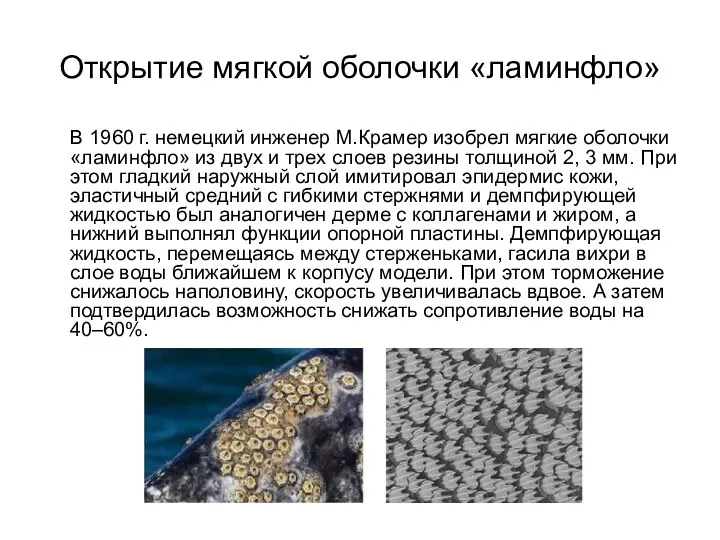 Открытие мягкой оболочки «ламинфло» В 1960 г. немецкий инженер М.Крамер