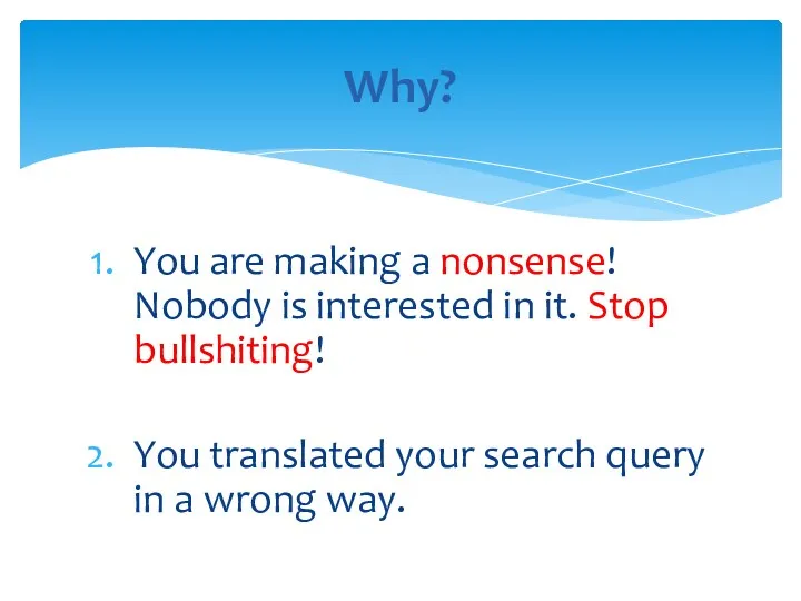 You are making a nonsense! Nobody is interested in it.