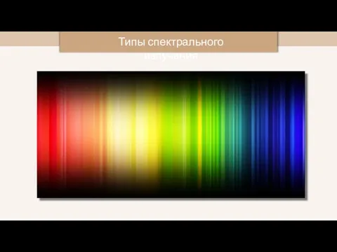 Типы спектрального излучения