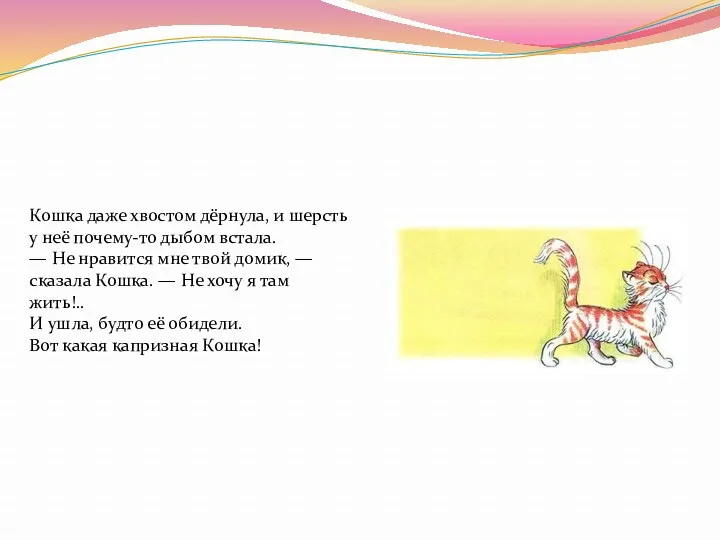 Кошка даже хвостом дёрнула, и шерсть у неё почему-то дыбом встала. — Не